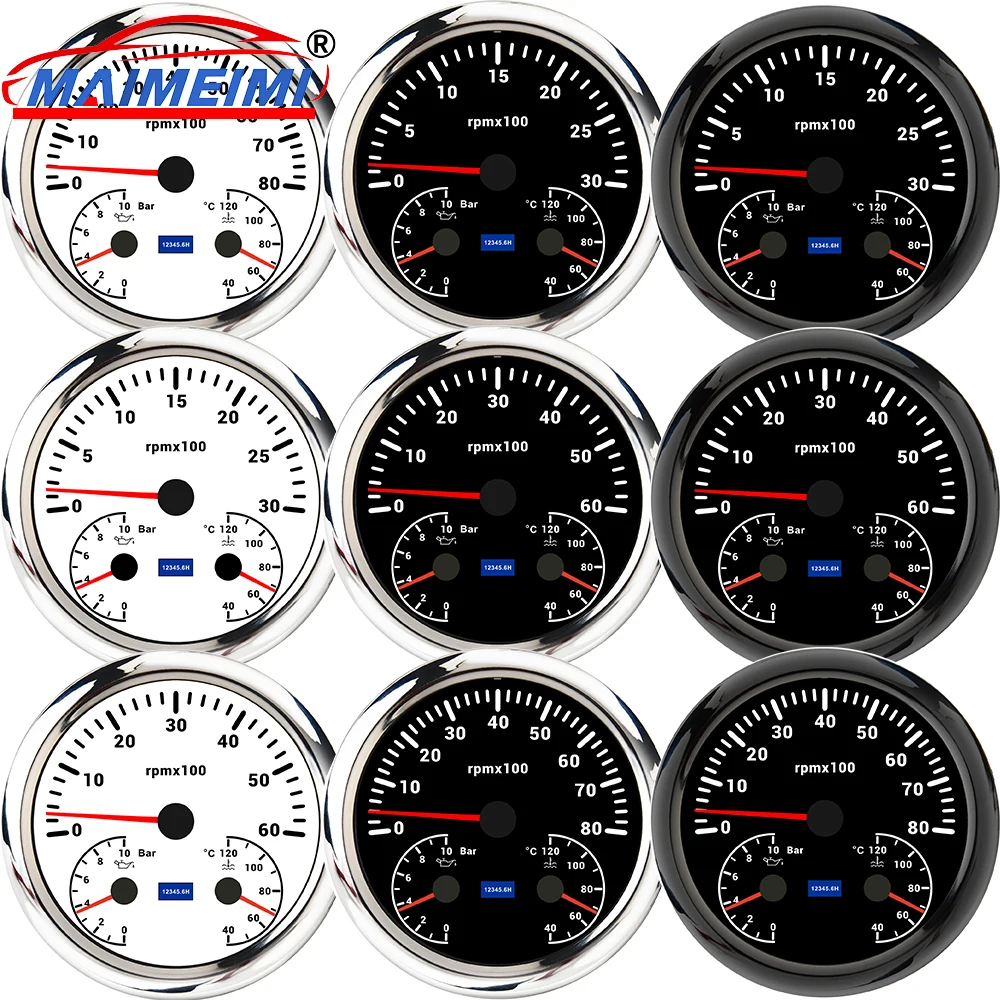 

3 in1 Gauge GPS Speedometer kmh/mph tachometer with Voltage/oil pressure/fuel gauge 7-color backlight Digital Pointer Gauge