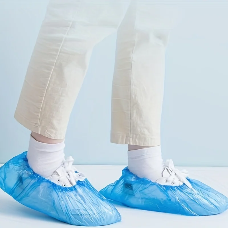 Disposable shoe covers, waterproof shoe covers, rainy day thick long tube farming boots, outdoor drifting plastic boots wholesal image 6