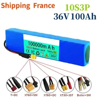 Shipping  France 36V 100ah 18650 Lithium Battery 10s3p 100000mAh 1000w 42V Electric Scooter Power Battery with Battery Pack