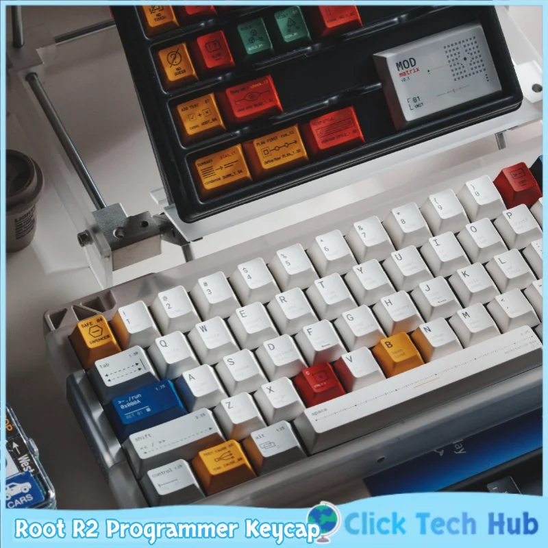 Root R2 Programmer Keycap Cherry Pbt Sublimation Game Keycaps Customized Mechanical Keyboard Keycap Minimalist Retro Gray