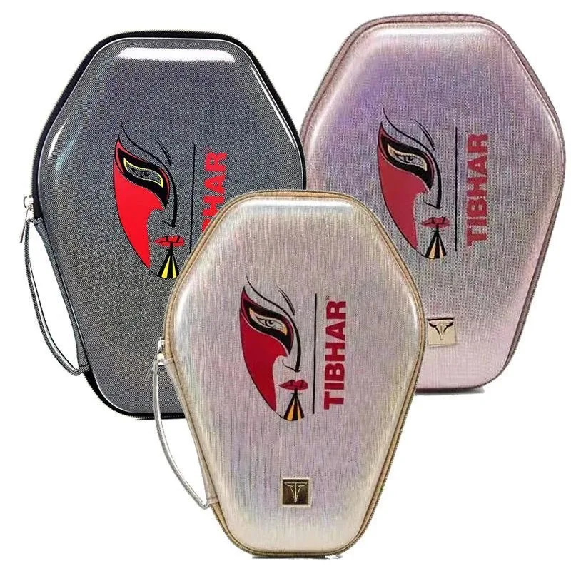 TIBHAR table tennis racket cover, racket bag, gourd portable racket cover, hard face pattern, diamond shape