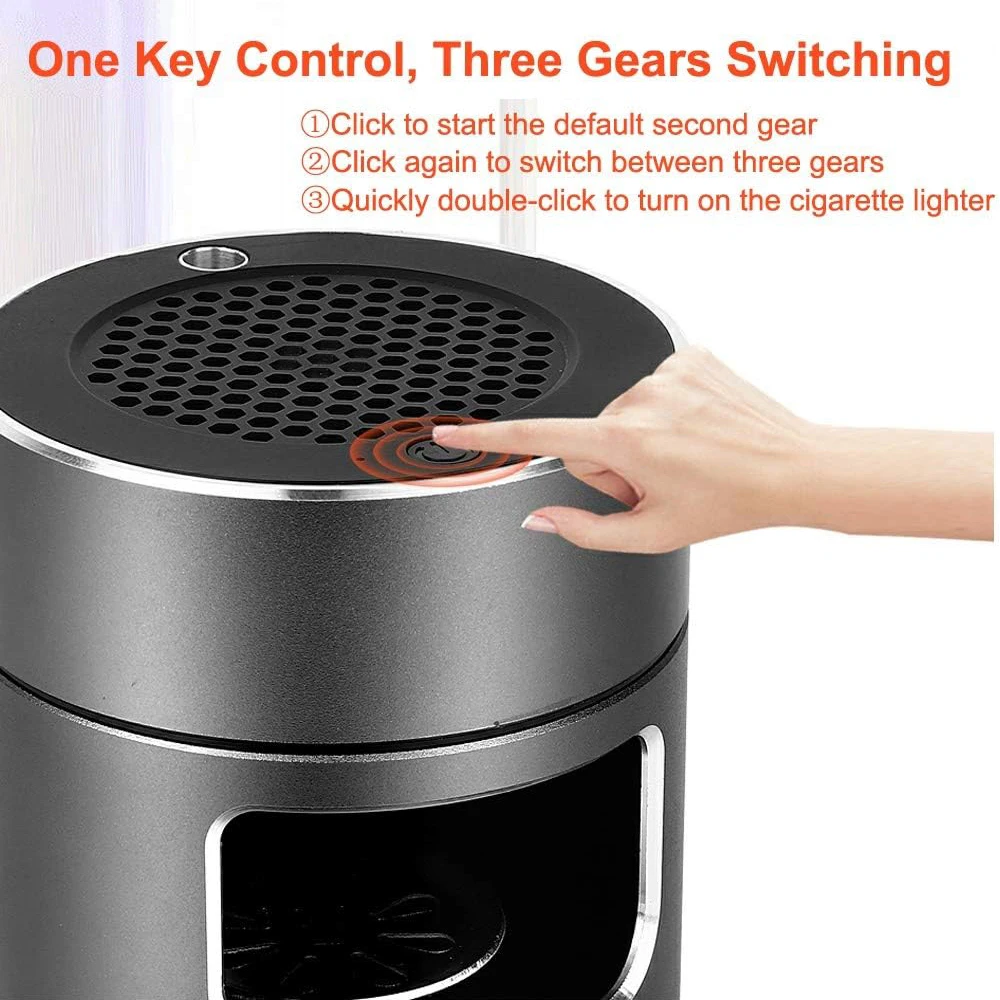 

3 in 1 Multifunction Ashtray Smokeless Portable Ashtrays Filter USB Rechargeable for Car Indoor Outdoor Protect Family Health