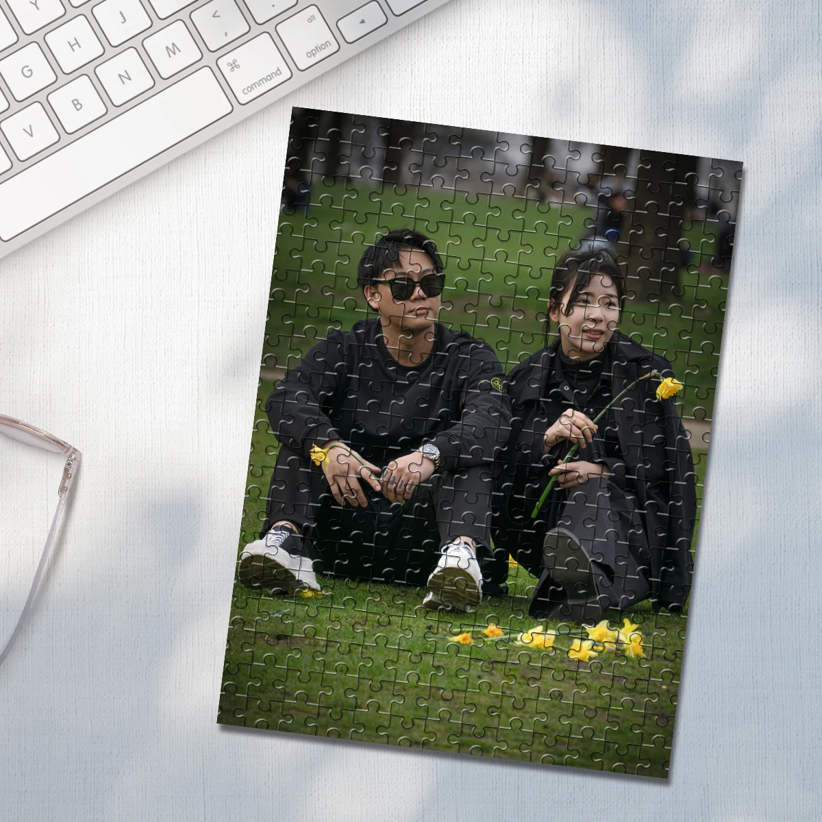 ตัวต่อภาพถ่ายแบบกำหนดเอง 35/300/500/1025 ชิ้น สำหรับคู่รัก สำหรับเขา/เธอ/ครอบครัว/เพื่อน/เด็ก สำหรับวันเกิด/งานแต่งงาน/งานขึ้นบ้านใหม่