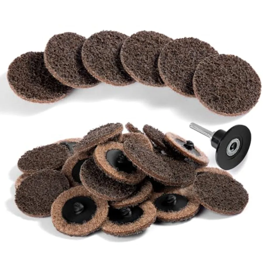 

25 PCS Sanding Discs 2 Inch Coarse Quick Change Disc with 1/4" Shank Holder Snap-On Grinding Disc Die Grinder Sanding Disc Coar