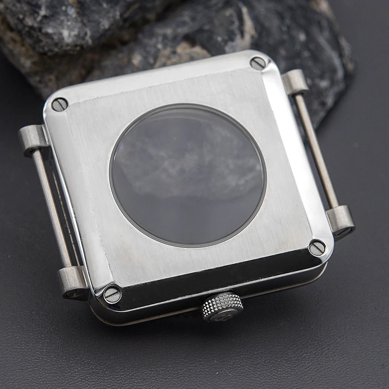 New Square Men\'s Watch Cases NH35 Movement 38mm Bezel Insert Automatic Mechanical Watch 20ATM Waterproof Diver Watch C3 Luminous