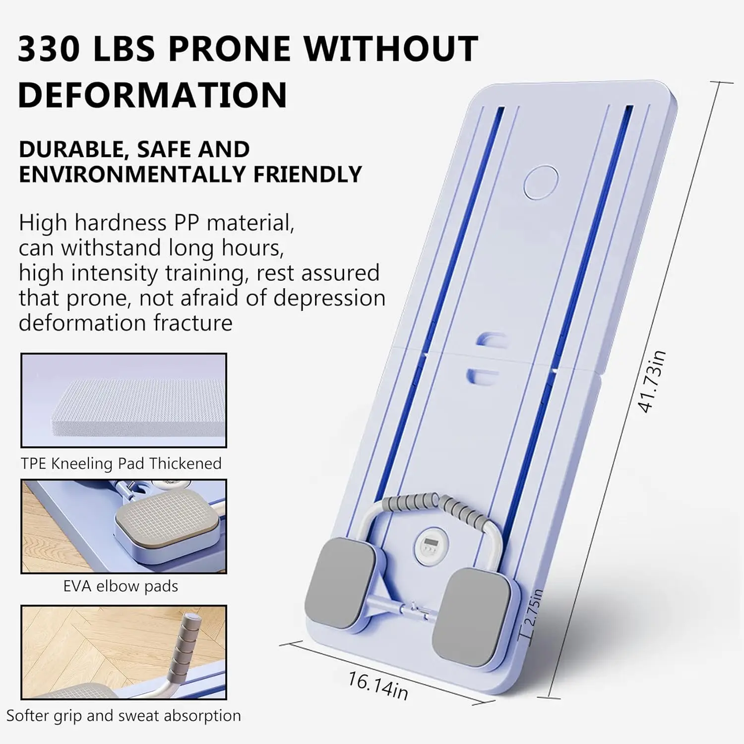 Multifunctional Abdominal Trainer Board with Resistance Bands, Kneeling Pad & Timer for Core Workouts