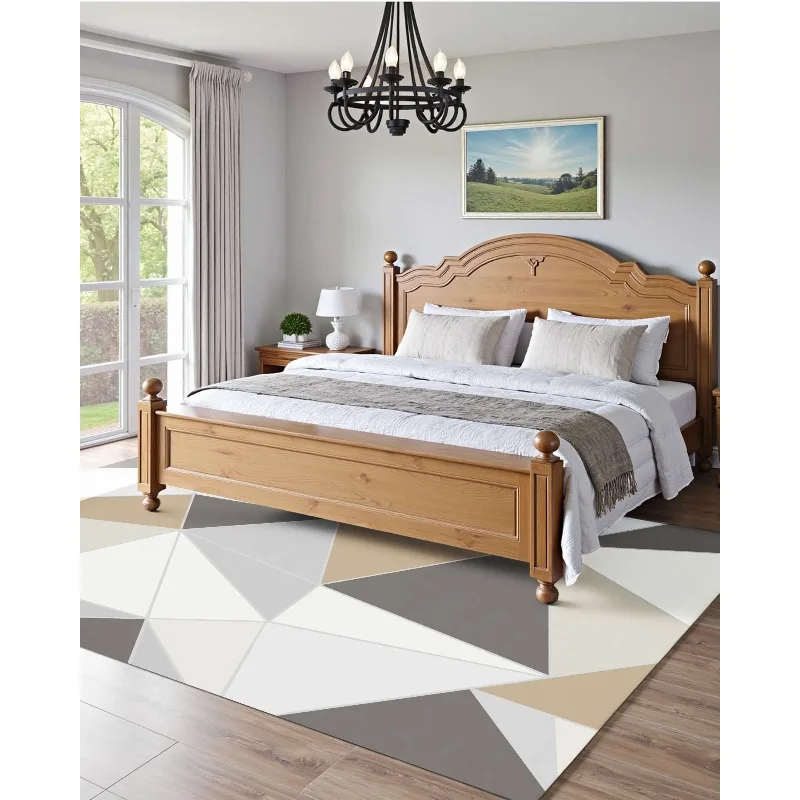 

Large area carpet modern charcoal gray geometric pattern floor mat anti slip tear resistant durable home decoration carpet