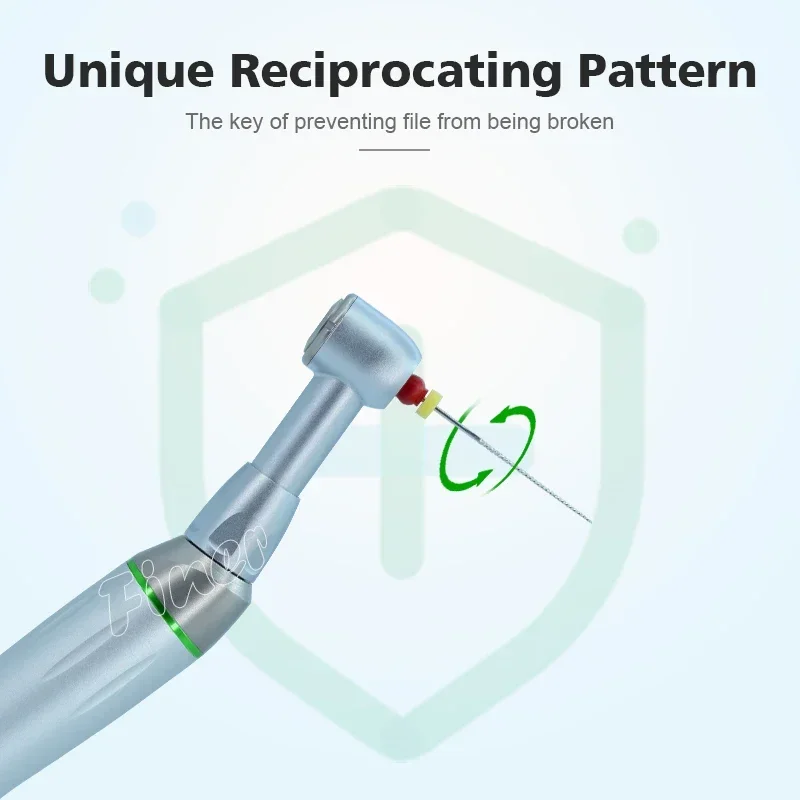 Finer Dental 10:1 Reciprocating Endo Handpiece Speed Reduction Against Contra Angle for Hand Engine File Root Canal Treatment