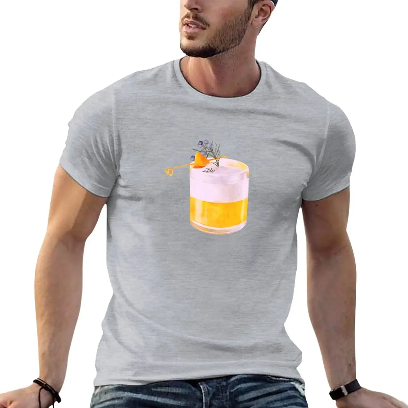 New Tangerine Gin Fizz Cocktail T-Shirt sublime t shirt heavyweight t shirts quick drying shirt t shirts for men graphic