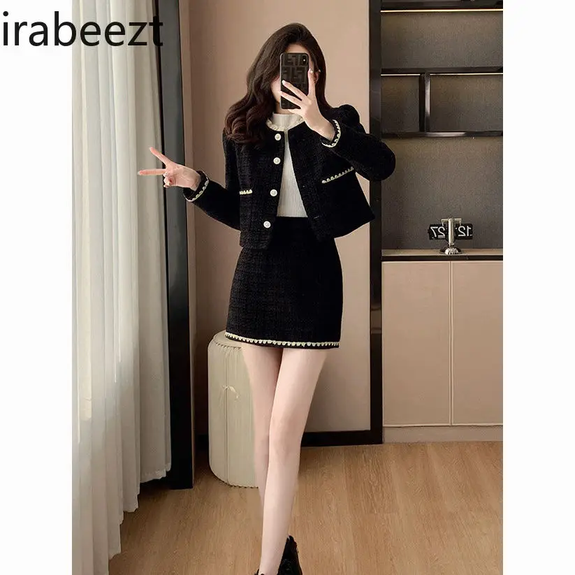 2024 New Women's Deep Winter Trajes Elegantes Para Mujer Mainland China Suit for Women Female Blazer Sets with Skirt