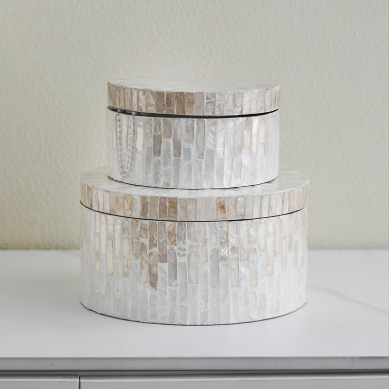 Natural Seashell Jewelry Box Luxury Decorative Storage Box Necklace Earrings Organizer Case Home Creative Jewellery Gift Boxes