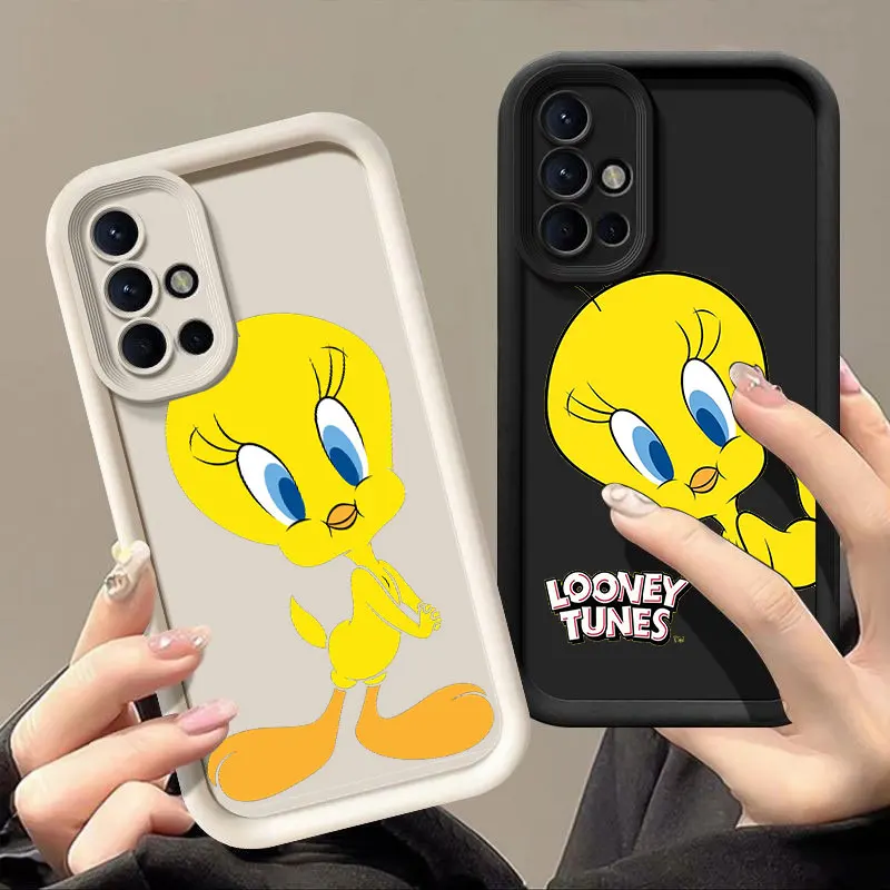 Cartoon T-Tweety Bird Sky Eye Stairs Soft Silicone Phone Case For Samsung Galaxy S20 S21 S23 S24 FE S22 S25 Plus Ultra