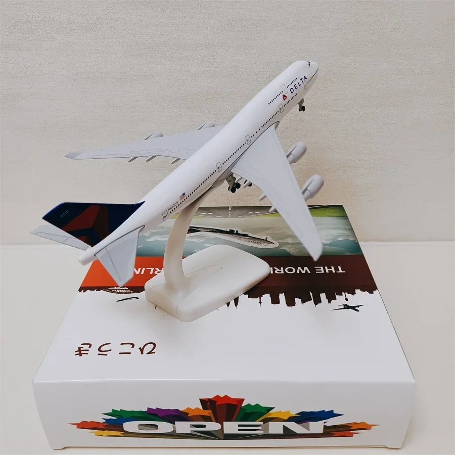 20Cm Gelegeerd Metaal Air Usa B747 Airlines Boeing 747 Airways Diecast Vliegtuig Modelvliegtuig Met Wielen Landingsgestellen