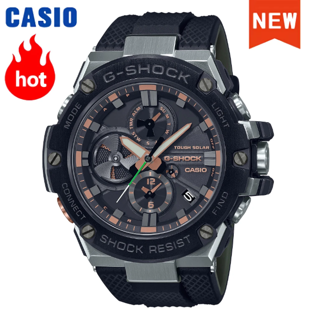 ساعات كاسيو GST-B100 للرجال كوارتز كاجوال فاخرة G SHOCK متعددة الوظائف مقاومة للصدمات عرض مزدوج ساعات رجالية من الفولاذ المقاوم للصدأ #6