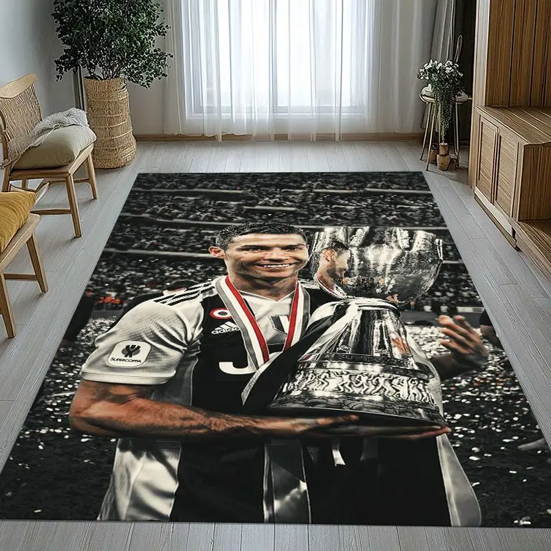 CR7 Ronaldo Cristiano Soccer Football Legend Theme Soft Non-Slip Area Rug for Living Room,Bedroom Carpet Mat for Sofa,Home Decor