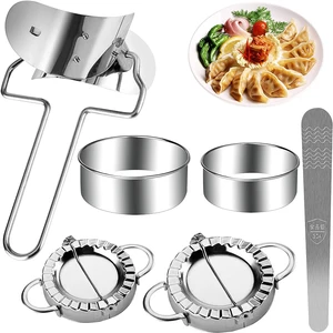 5 PCs/Set Knödelform Chinese Edelstahl Shuijiao panierte Hersteller Metallmasse durch Pressen von Werkzeugküchenzubehör Gebäck 10 Hauptverkaufsschneider von Empanada Masas - №7