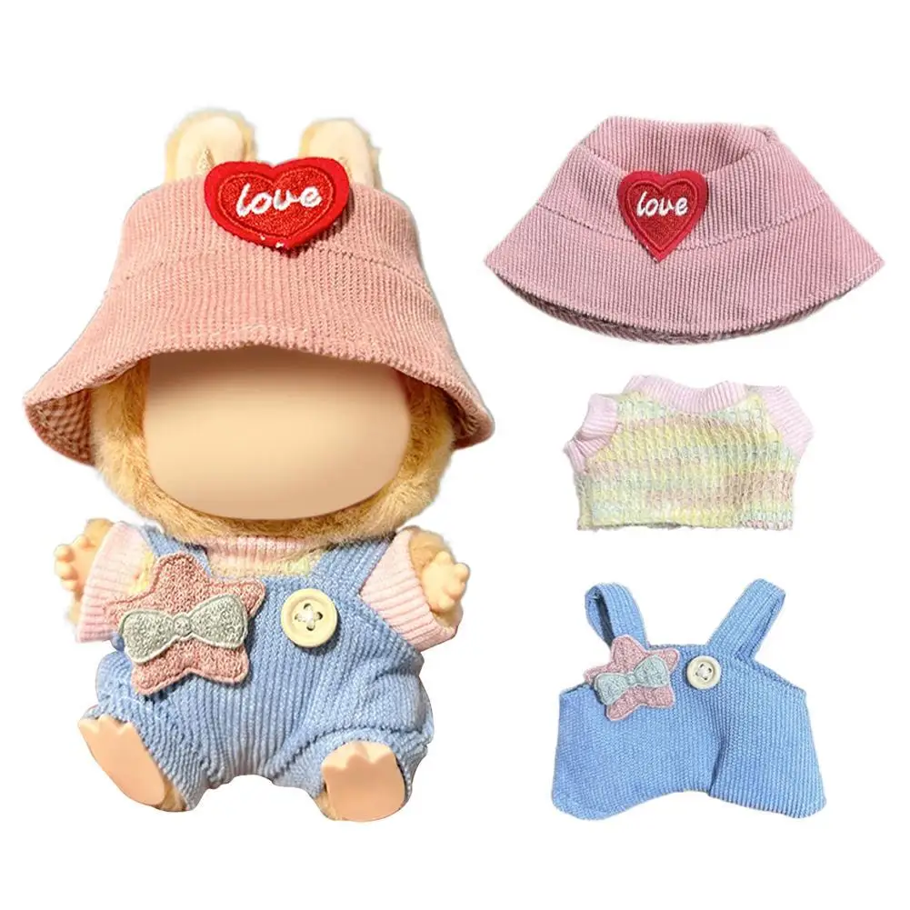 

17cm Mini Plush Doll's Clothes For Labubu Outfit Accessories For For Korea Kpop Exo I II Idol Dolls Sit Party Clothing Accessory