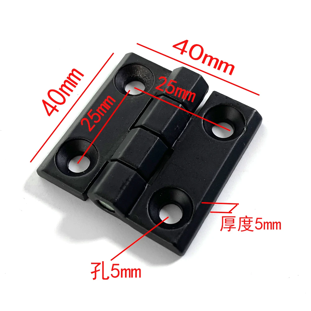 10pcs Zinc Alloy Rectangular Metal Aluminum Folding Hinge Aluminum Hinges Black Hinges For Electric Cabinet Hardware
