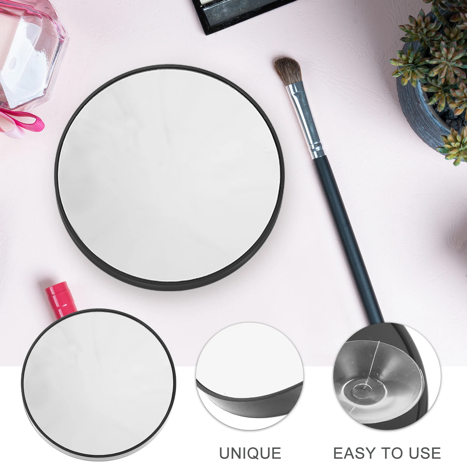 

8 .8cm Magnifying Compact Mirror Magnification Make up Magnified Makeup Bathroom Handheld