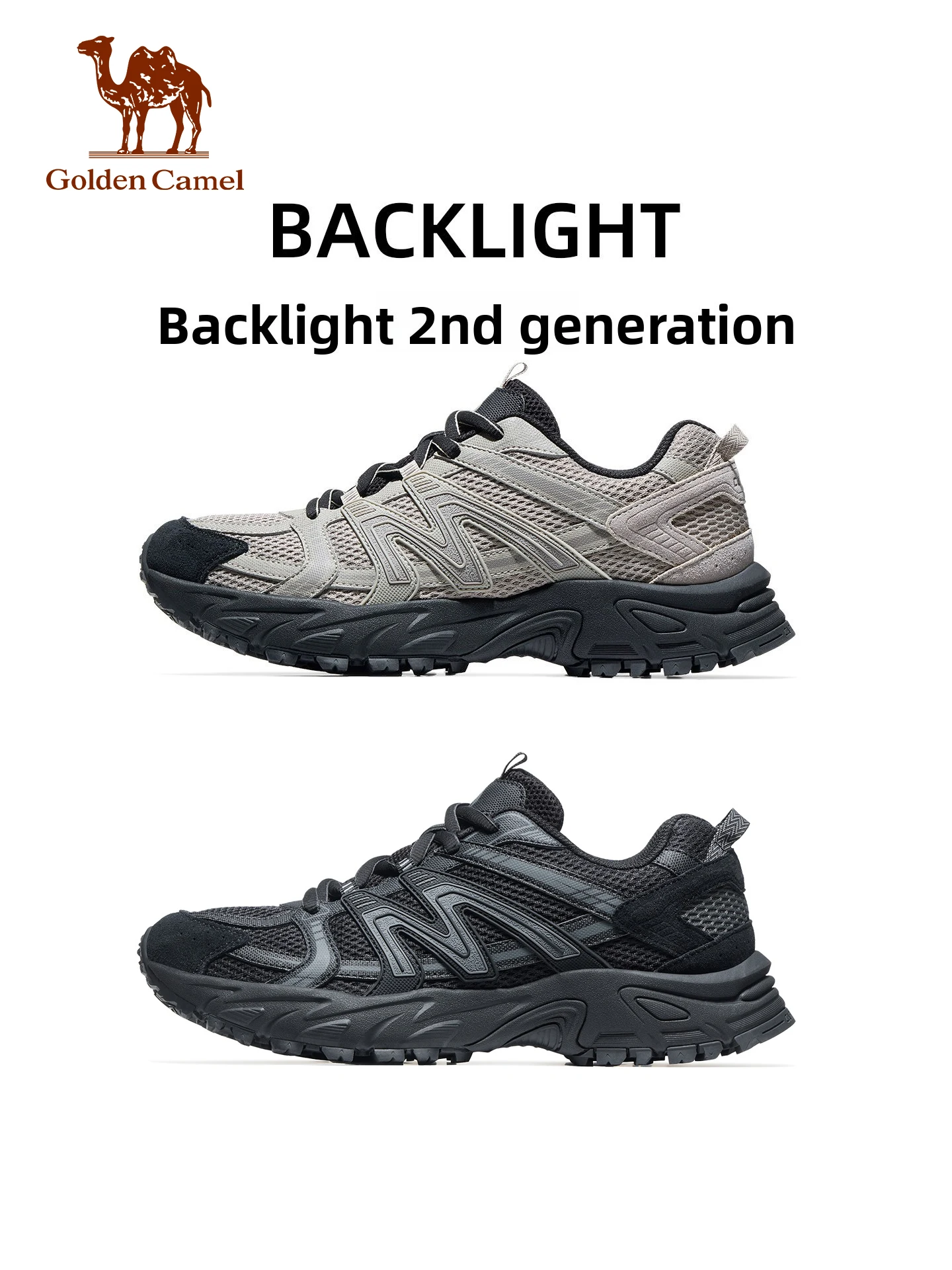 Golden Camel Men Hiking Shoes Outdoor Breathable Non-slip Tourism Mountain Shoes Wear Resistant Splashproof Climbing Man Sneaker