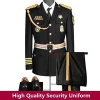 Hot Sale Standard Uniform Black Clothes Men American Formal Attire Suits High Quality Security Guard Uniform Suit 2