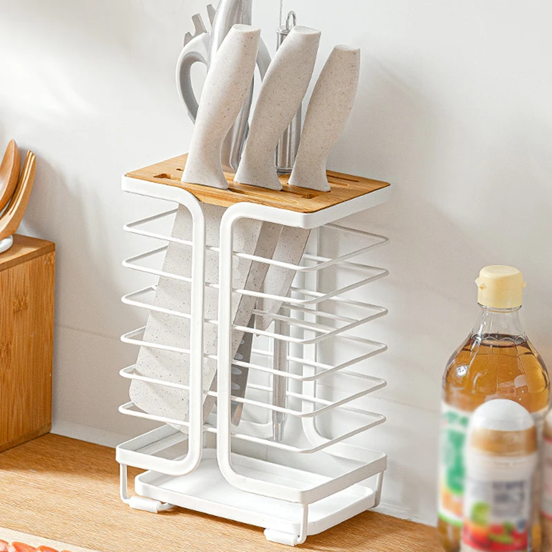 

Kitchen Knife Holder Stainless Steel Mesh Metal Utility Paring Cleaver Knife Block Organizer Multipurpose Knife Rack Accessories