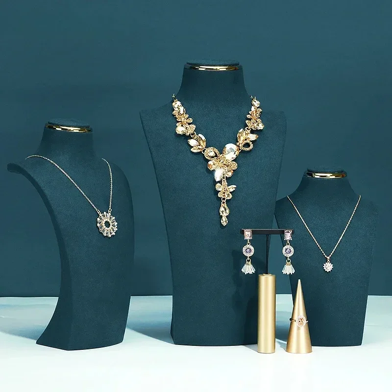 Necklace display rack, ultra-thin human figure model display props, window, metal human figure necklace display stand