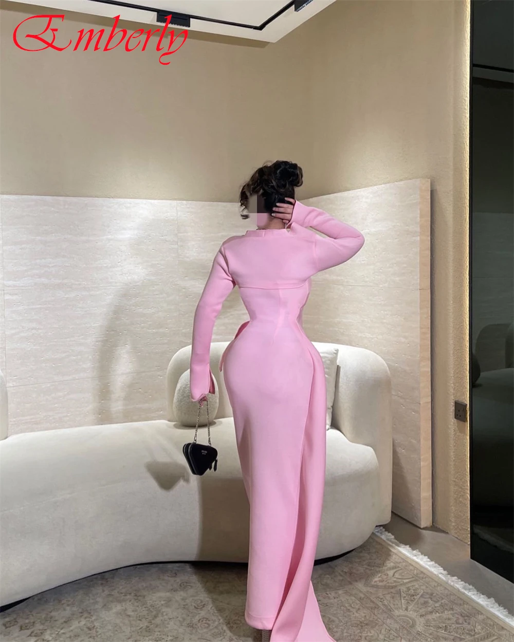 Customized Chiffon Strapless Mermaid Long Sleeves Evening Dress Fashion Prom Dresses Temperament Special Occasion Gowns