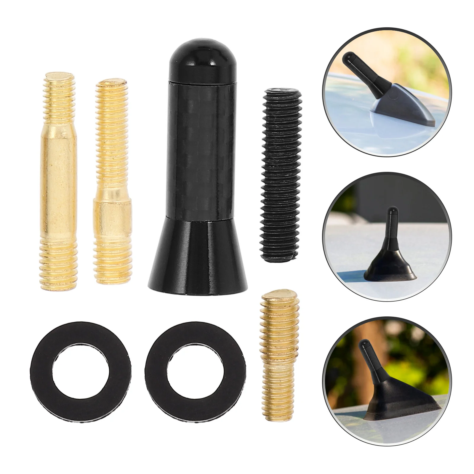 

Short Car Radio Antenna Replacement Roof Mount Automotive Exterior Accessory Aluminum Alloy For Suv Truck Vehicle Signal