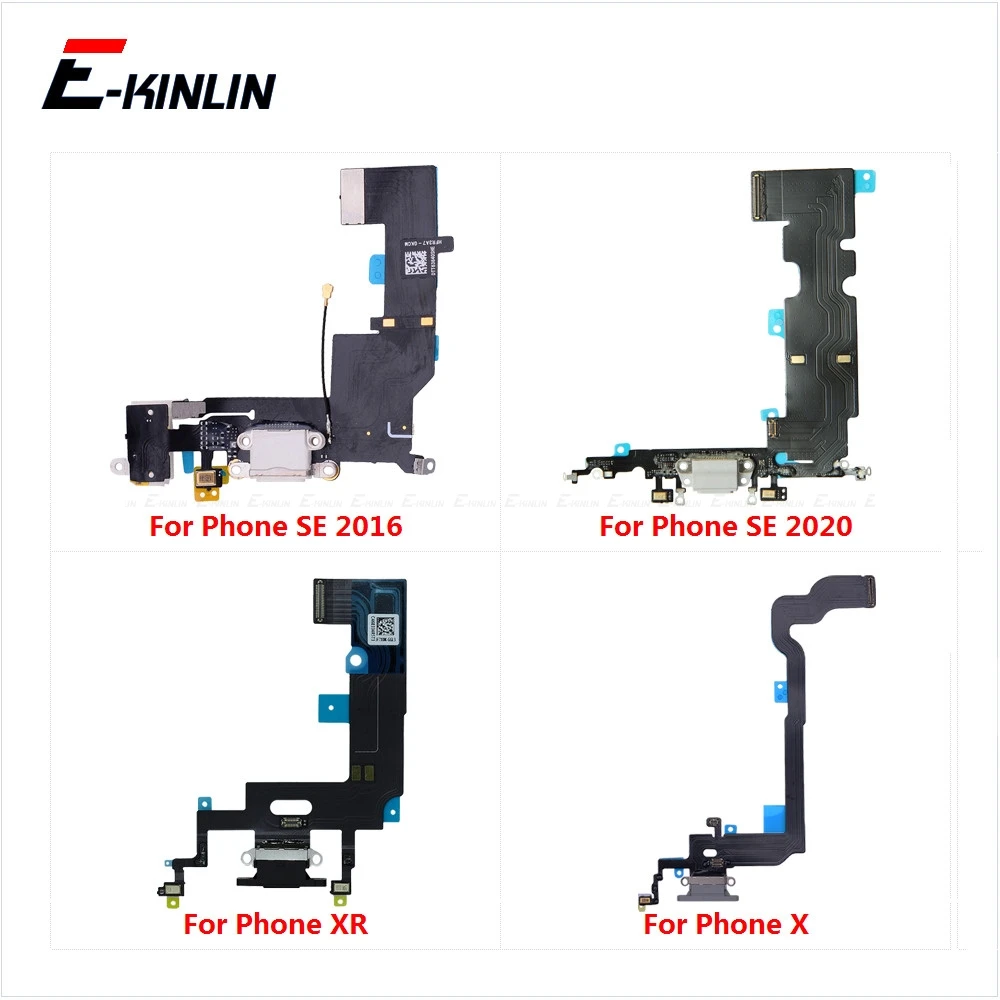 

Charger Plug USB Dock Connector Charging Port Flex Cable For iPhone X XS Max XR SE 2020 SE2 SE1 RePair Parts