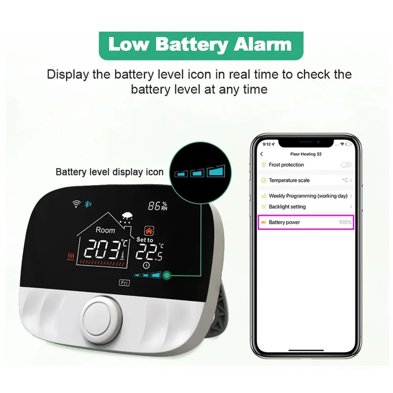 【スーパーディール】Tuya スマート Wifi ワイヤレスサーモスタット ガスボイラー加熱バッテリー RF 433MHZ サーモスタット温度コントローラー Alexa