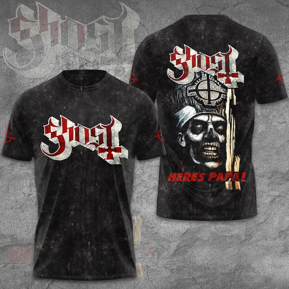 Ghost Band 3D Print T-Shirts Men Women Kids Casual Oversized Short Sleeve Tees Fashion Streetwear Loose Tops Man Woman Clothing image 4