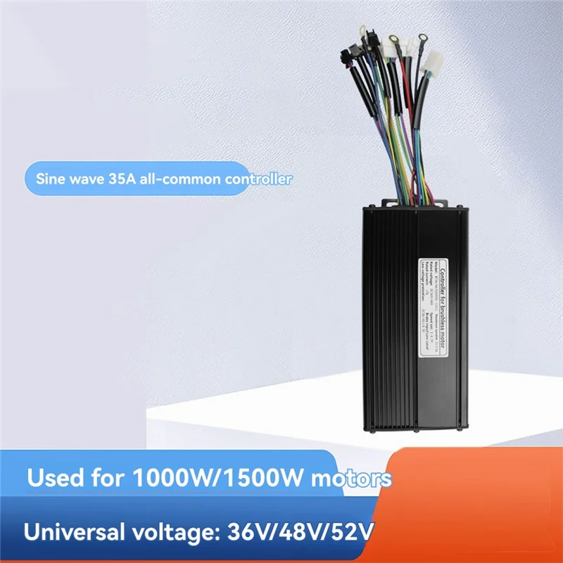 

Ebike KT-35A Sine Wave Controller For 500W/750W Brushless Motors 12-Tube 36V 48V 52V Match Supports KT Displays