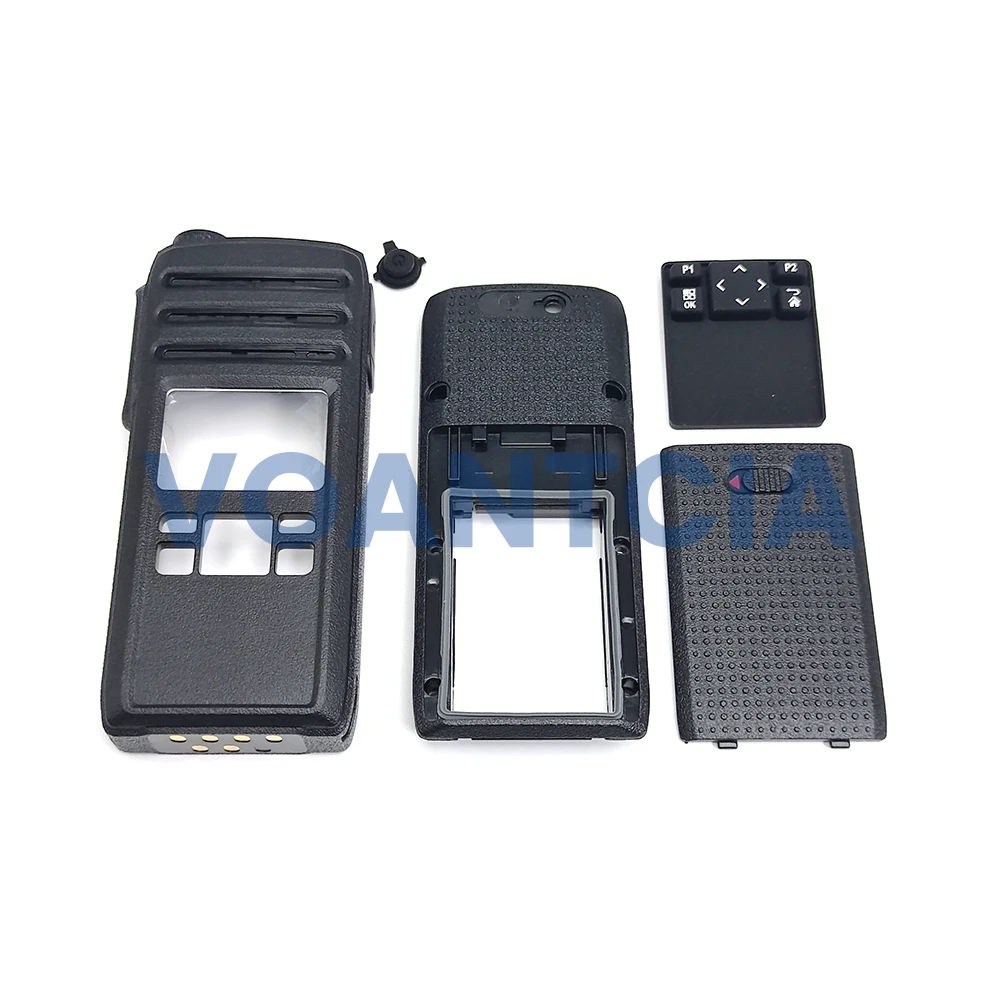 

Front Cover Case With Keypad Battery Door Kit Housing Kit for DTR700 DTR720 DTR600 Radio Walkie Talkie Replacement Accessories