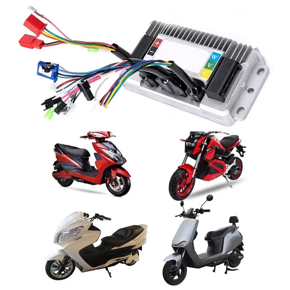 Electric Bike 48V60V72V Motor Controller 1000W Motor Controller Aluminum Alloy Shell Anti-theft Good Compatibility