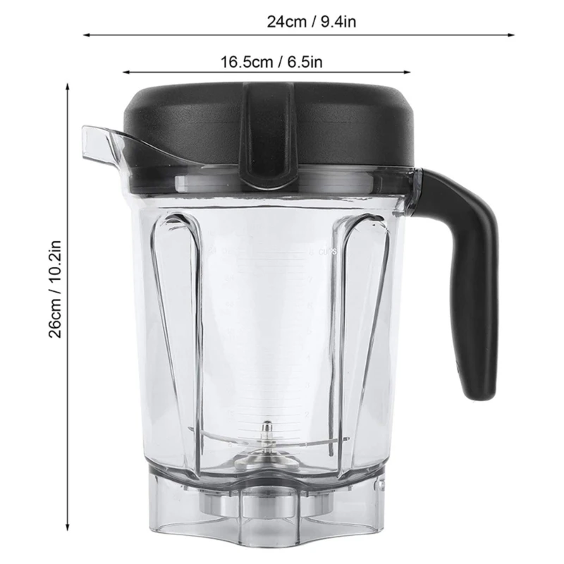 Dropshipping Transparent 64-Ounce Blender Container Clear  Blender Container with Blade Lid for Vitamix 64oz Blender Vitamix