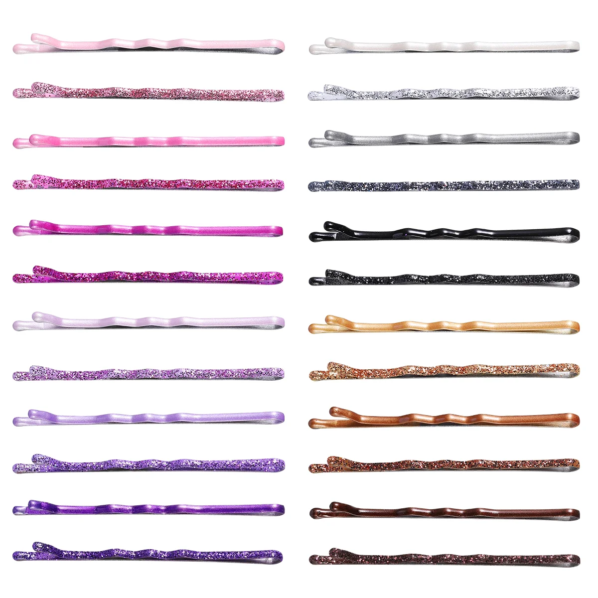 

Pink Hair Clips Colorful Bobby Pins Metal Hairpins Slides Purple Golden