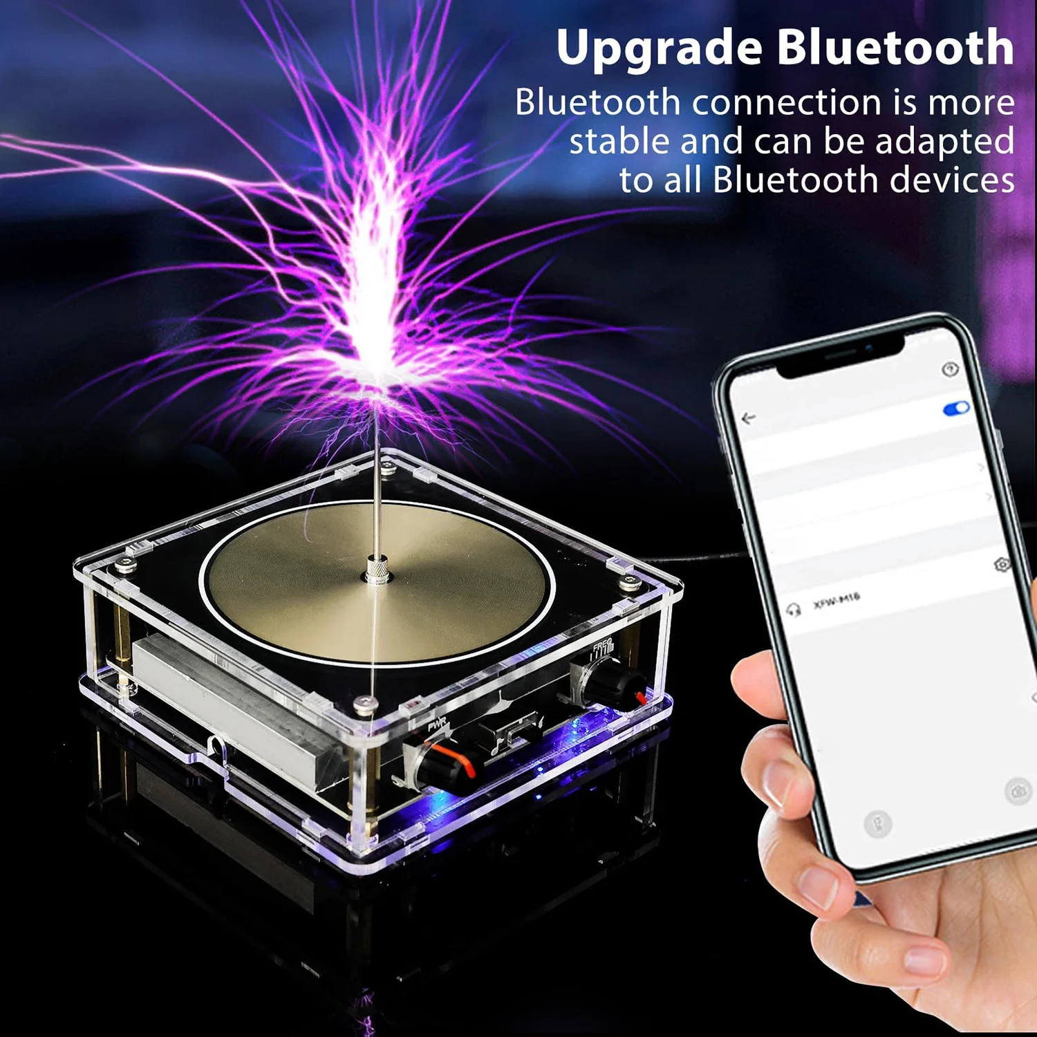 Bobina musicale Bluetooth/AUX Carillon dual mode Fulmine artificiale Ingresso audio tattile Luce ambientale wireless