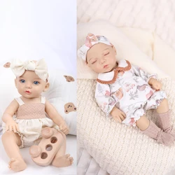 12 inch Mini Doll Look Like New Born Baby Soft Skin Cute Madeup Face With Pajamas Doll For 3-6 Kids Gift