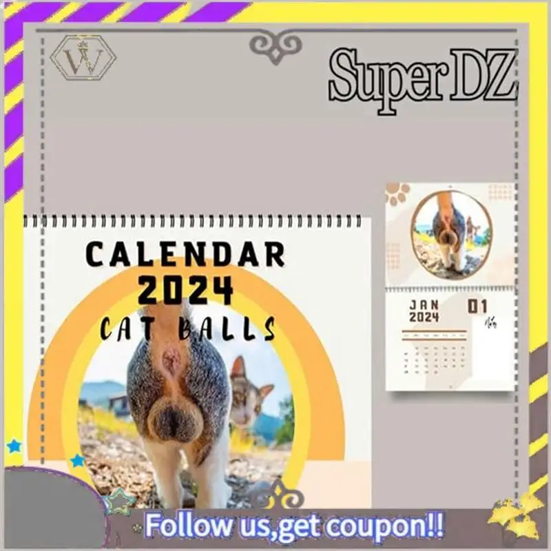 

New 2024 Wall Calendar 2024 New Year Wall Calendar 2024 Calendar Room Bedroom Background Decoration New Year Gift