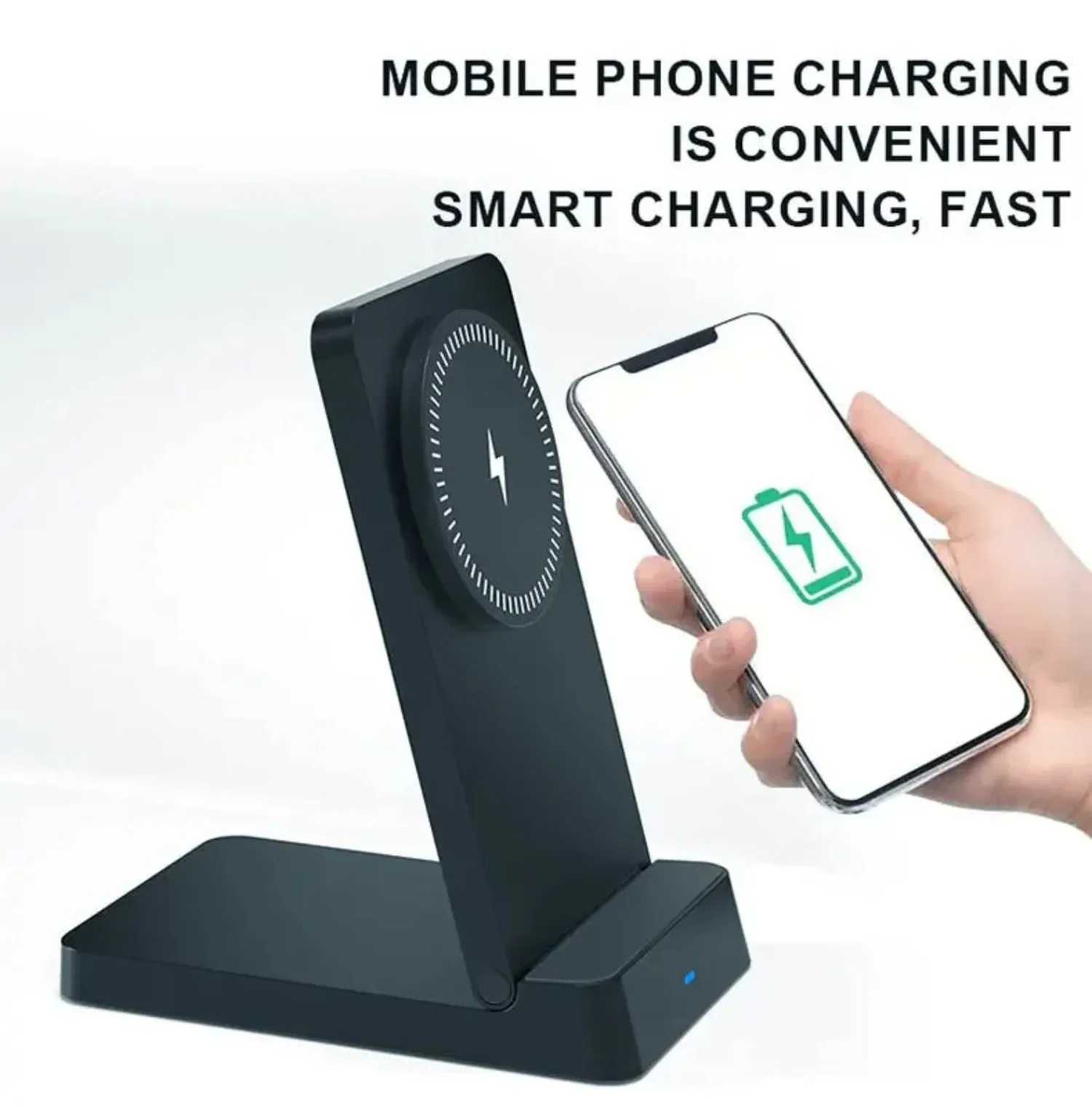 Foldable Magnetic Wireless Charging Stand Auto Adsorption Anti-slip for Desktop Office Home Travel for iPhone17 16 15 14 Charger