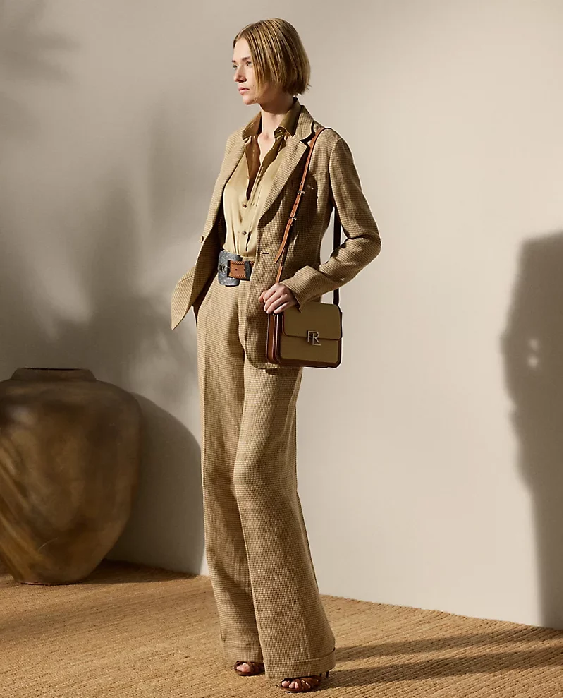 Houndstooth Office Lady Women Pants Suits 2 Pieces Slim Fit Customized Formal Casual Suits Meeting Business Outfit