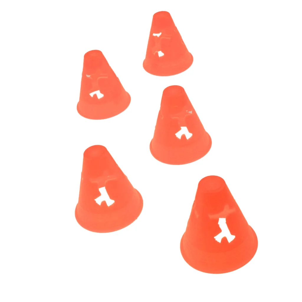 Durable PE Slalom Cones 5pcs Mini Training Markers for Skating Agility and Field Setup