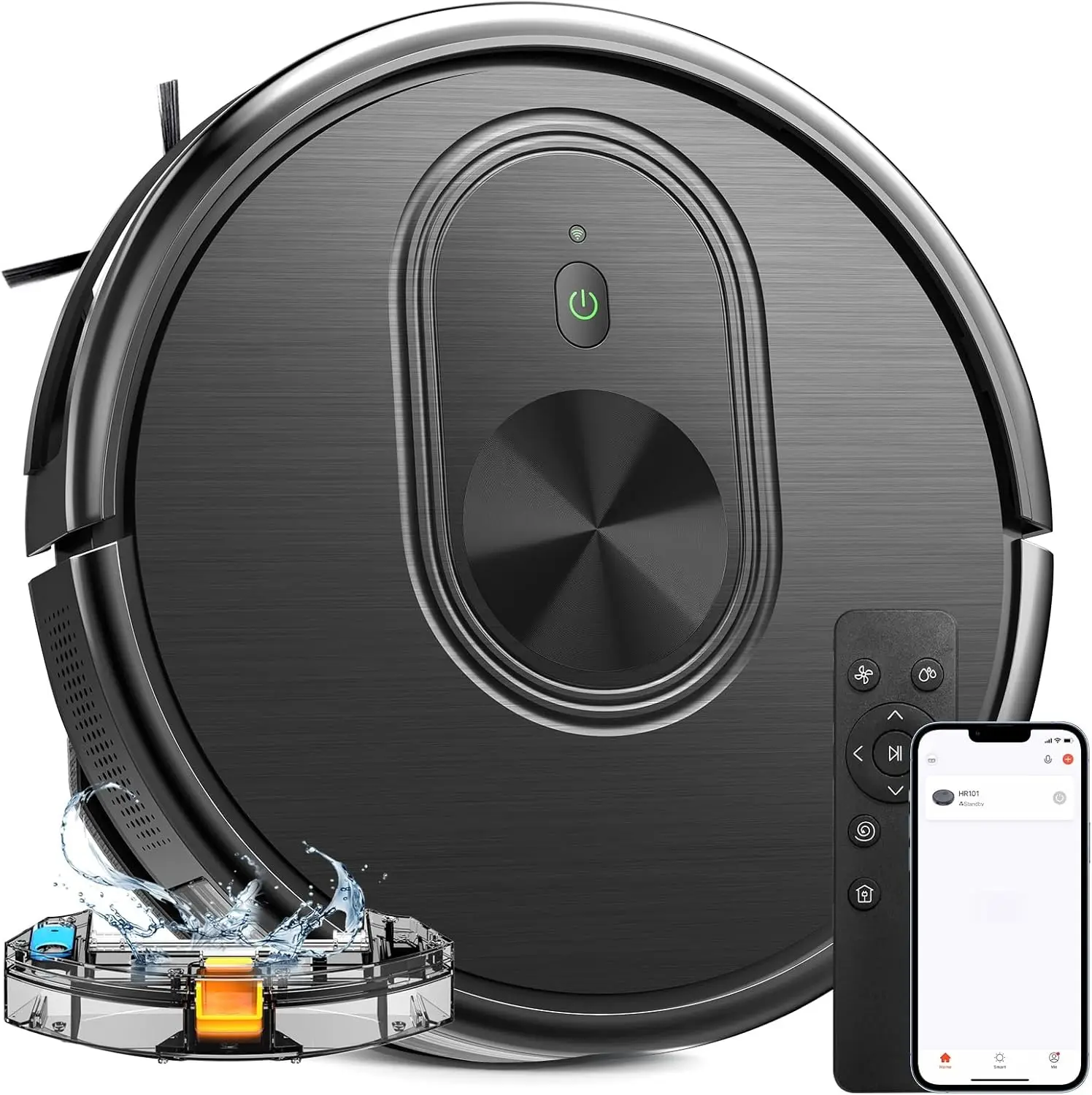 3 in 1 Mopping Robotic Vacuum with Schedule, App/Bluetooth/Alexa, 1600Pa Max Suction, Self-Charging Robot Vacuum Cleaner, Slim