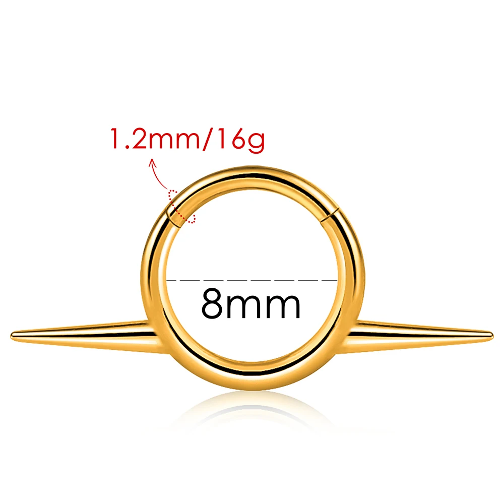 Casvort 1PCS G23 Titanium Cartilage Hoop Nose Ring Tragus Septum Rings Clip Helix Piercing Women Men Body Jewelry Punk Cool