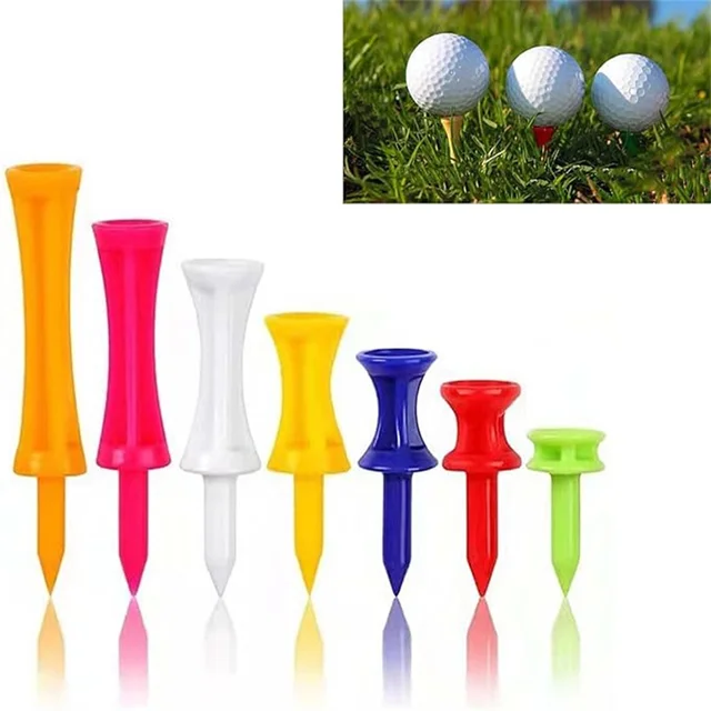 50 sztuk/opakowanie Profesjonalne artykuły golfowe Nowe produkty do ćwiczeń golfowych Akcesoria golfowe Ogranicznik gwoździ Plastikowy uchwyt na piłki