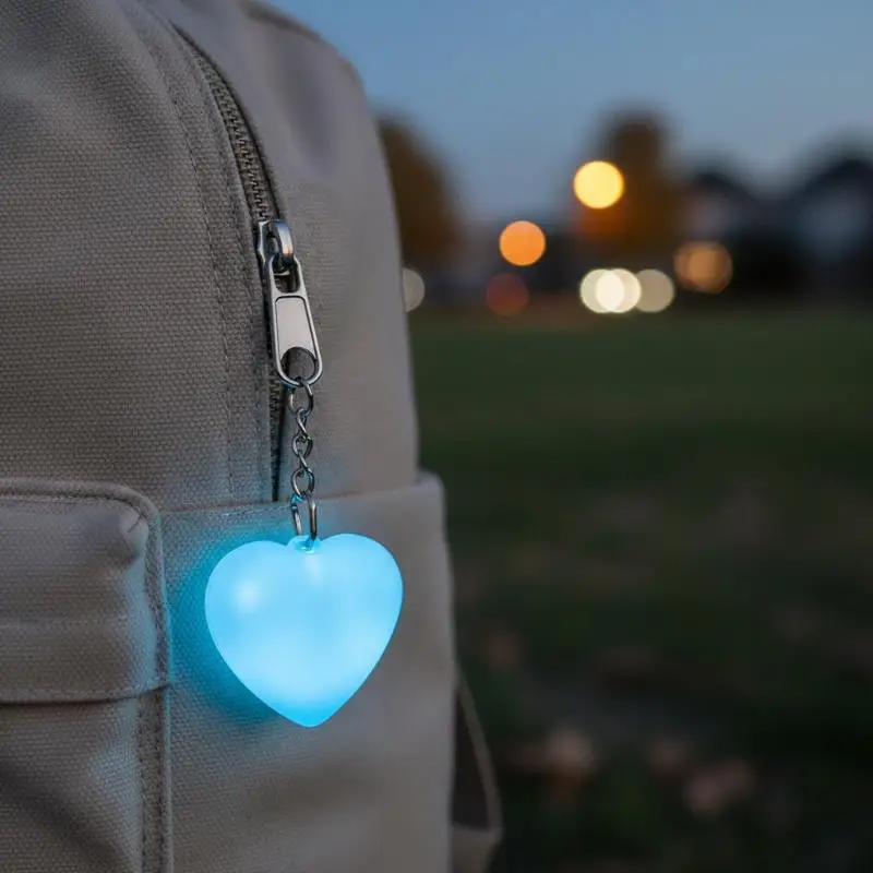 Heart Shaped Touch Activated Purse Light Led Handbag Keychain Charm Auto Shut Off Sensor Stop Bag Digging Travel Gift For Women