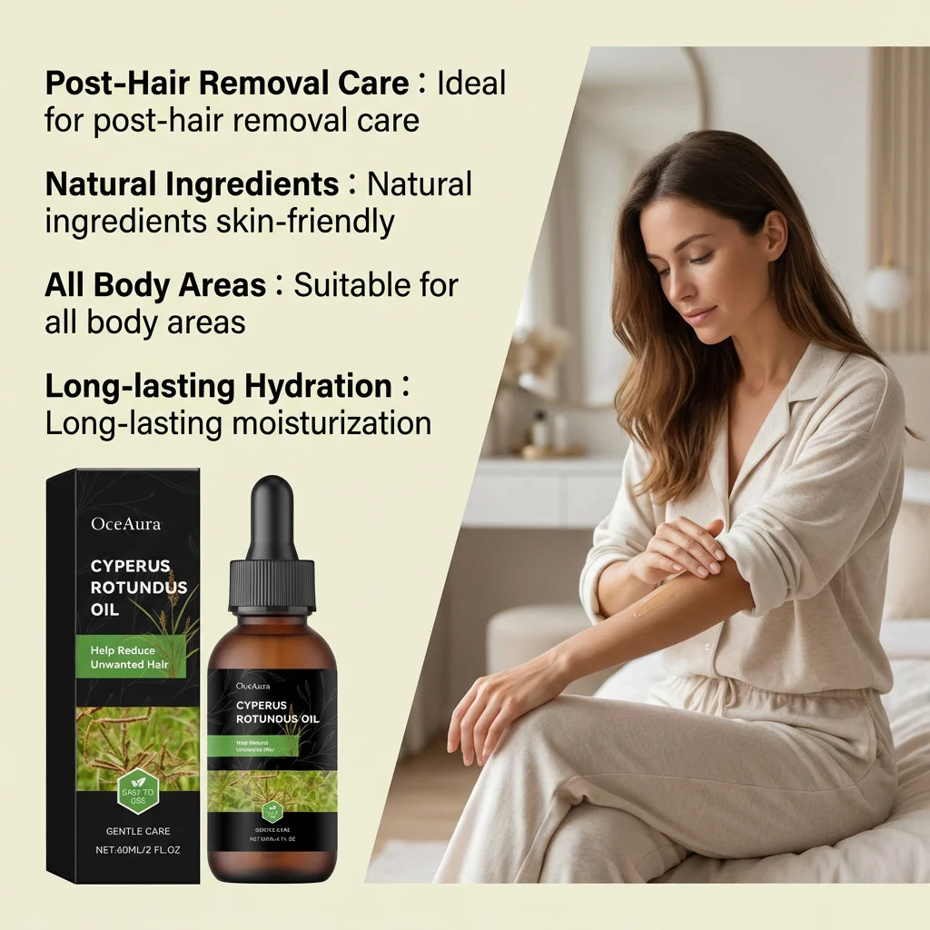 Cyperus Rotundus Soothing Oil Gentle Hair Removal Moisturizing Smoothing Softening Stabilizing Hair Growth Inhibitor Depilatory