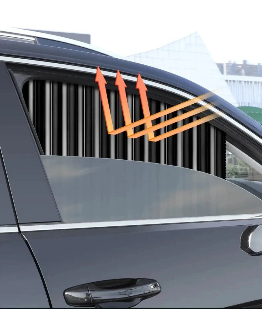 Magnetic Car Side Window Sun Shade Curtains Privacy Design Sun Protection Sunshade Anti-Glare UV-Blocking Curtain