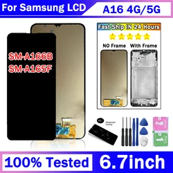 100% Tested For Samsung A16 4G/5G A165F A166B Display Touch Screen Digitizer A16 Display Replacement Repair Parts